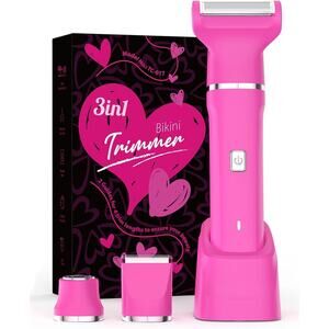 Bikini Trimmer for Women IPX7 Waterproof Pubic Hair Remover for Shower & Travel